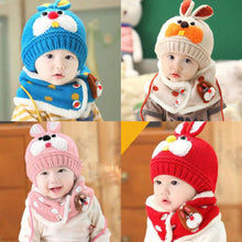 Load image into Gallery viewer, Set Baby Boy Girl Kids Winter Warm Knit Bobble Hat Beanie