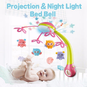 Baby Crib Mobile Holder Rotating Music Hanging Baby Rattle Star Projection Toys