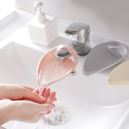 Cute Silica Gel Children Bathroom Water Extender Sink Faucet Chute Extender Kids