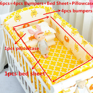 6pcs/set Blue Universe Design Crib Bedding Set Cotton Toddler Baby Bed Linens Include Baby Cot Bumpers Bed Sheet Pillowcase