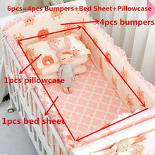 Load image into Gallery viewer, 6pcs/set Blue Universe Design Crib Bedding Set Cotton Toddler Baby Bed Linens Include Baby Cot Bumpers Bed Sheet Pillowcase