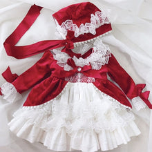 Load image into Gallery viewer, 4PCS Spain Dress Girls Royal Costumes Kids Princess Wedding Birthday Dresses Party Lace Robe Fille Baby Girl Christmas Clothing