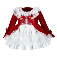 Load image into Gallery viewer, 4PCS Spain Dress Girls Royal Costumes Kids Princess Wedding Birthday Dresses Party Lace Robe Fille Baby Girl Christmas Clothing