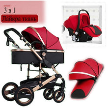 Load image into Gallery viewer, 2019 new baby trolley high landscape 3 to 1 baby stroller double faced children free shipping in four seasons in Russia