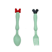 Load image into Gallery viewer, Baby Feeding Tableware Set Eco-Friendly Toddle Baby Plate Dish Children Dishes Dinnerware Kids Anti-hot Training Bowl+Spoon