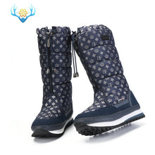 Load image into Gallery viewer, Knee-High Girls winter boots shoe white colour zipper up 2019 new season top quality soft warm fur free shipping teenager female