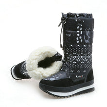 Load image into Gallery viewer, Knee-High Girls winter boots shoe white colour zipper up 2019 new season top quality soft warm fur free shipping teenager female