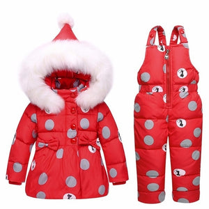 2019 new Winter children clothing sets girls Warm parka down jacket for baby girl clothes children's coat snow wear kids suit