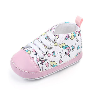 Unicorn graffiti newborn baby girl boys shoes soft shoes