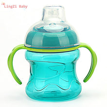 Load image into Gallery viewer, Silica gel Feeding Bottles Cups For Babies Water Milk Bottle Baby Feeding Bottle Infant Training With Handle Cups