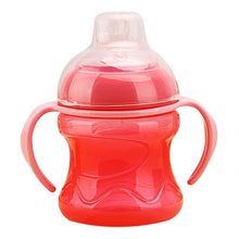Load image into Gallery viewer, Silica gel Feeding Bottles Cups For Babies Water Milk Bottle Baby Feeding Bottle Infant Training With Handle Cups
