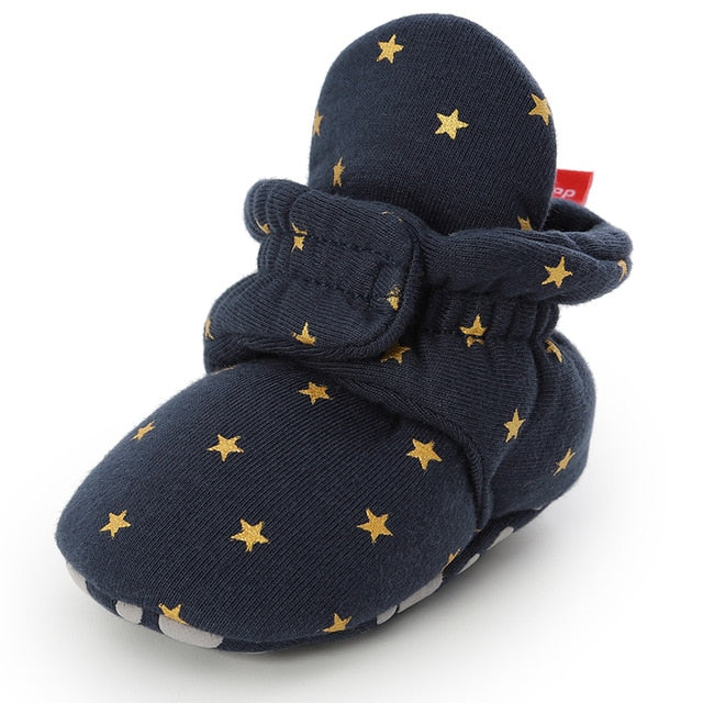 Newborn Baby Socks Shoes Boy Girl Star Toddler First Walkers