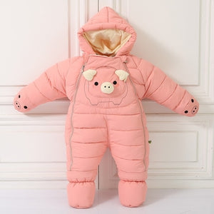 -30 degrees cold Winter warm Down cotton Clothing 2018 New Boy Girl Newborn Coat Parka Romper Baby wear Clothes Snowsuit Costume