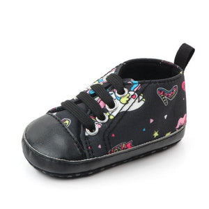 Unicorn graffiti newborn baby girl boys shoes soft shoes