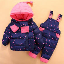 Load image into Gallery viewer, 2019 Baby Boys Clothes Winter Snowsuit Kids Down Jacket For Girls Winter Overalls For Girls Coat Clothes Set Infant Suit