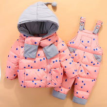 Load image into Gallery viewer, 2019 Baby Boys Clothes Winter Snowsuit Kids Down Jacket For Girls Winter Overalls For Girls Coat Clothes Set Infant Suit