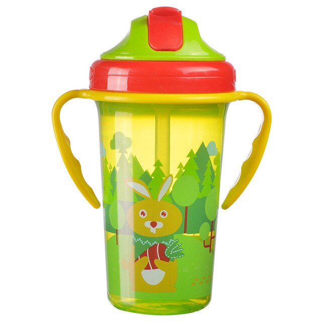 Cute Baby Feeding Cup with Straw BPA Free Portable Feeding