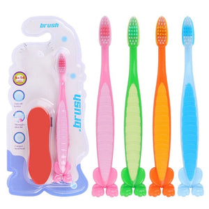 Set Soft Baby Toothbrush Cute Cartoon Baby Kids