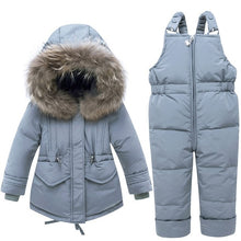 Load image into Gallery viewer, 2019 Baby Boys parka Girls Clothes Kids Down Coat Children Warm Snowsuit Outerwear + Romper Clothing Set Russian Winter jackets