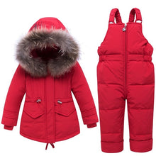 Load image into Gallery viewer, 2019 Baby Boys parka Girls Clothes Kids Down Coat Children Warm Snowsuit Outerwear + Romper Clothing Set Russian Winter jackets