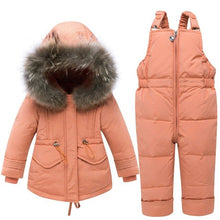 Load image into Gallery viewer, 2019 Baby Boys parka Girls Clothes Kids Down Coat Children Warm Snowsuit Outerwear + Romper Clothing Set Russian Winter jackets