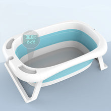 Load image into Gallery viewer, Baby ShowerTubs Multifunctional Folding Bathtub For Children Seatable Reclining Enlarged with Water Thermometer Kids Bathtub