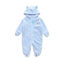 Load image into Gallery viewer, winter plus velvet baby clothes full moon newborn onesies Korean version of coral fleece long-sleeved romper baby clothing