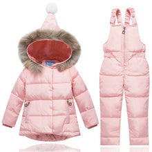 Load image into Gallery viewer, ZENOBIAPEARL Baby Clothes Set Girls Winter Snowsuit Duck Down Jacket Coat Overalls Outdoor Windproof Waterproof Warm Sports Suit