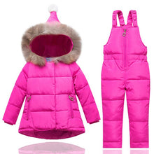 Load image into Gallery viewer, ZENOBIAPEARL Baby Clothes Set Girls Winter Snowsuit Duck Down Jacket Coat Overalls Outdoor Windproof Waterproof Warm Sports Suit
