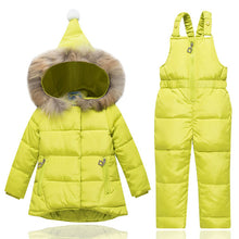Load image into Gallery viewer, ZENOBIAPEARL Baby Clothes Set Girls Winter Snowsuit Duck Down Jacket Coat Overalls Outdoor Windproof Waterproof Warm Sports Suit
