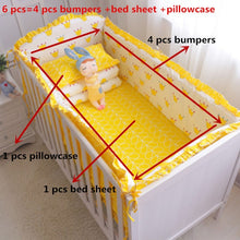 Load image into Gallery viewer, 6pcs/set Blue Universe Design Crib Bedding Set Cotton Toddler Baby Bed Linens Include Baby Cot Bumpers Bed Sheet Pillowcase