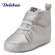 Load image into Gallery viewer, Delebao Pu Leather Hook &amp; Loop Baby Shoes Cotton Sole Infrant Toddler