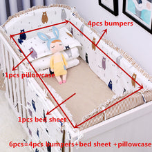 Load image into Gallery viewer, 6pcs/set Blue Universe Design Crib Bedding Set Cotton Toddler Baby Bed Linens Include Baby Cot Bumpers Bed Sheet Pillowcase