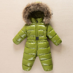 -30 degrees baby girl jumpsuits Russia winter baby clothing snow wear down jacket snowsuits for kids coats boys girls clothes