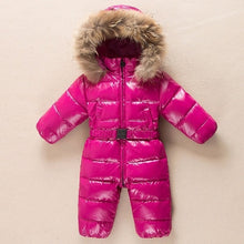 Load image into Gallery viewer, -30 degrees baby girl jumpsuits Russia winter baby clothing snow wear down jacket snowsuits for kids coats boys girls clothes