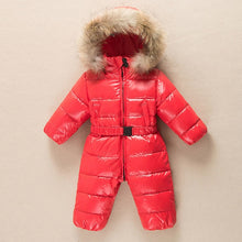 Load image into Gallery viewer, -30 degrees baby girl jumpsuits Russia winter baby clothing snow wear down jacket snowsuits for kids coats boys girls clothes