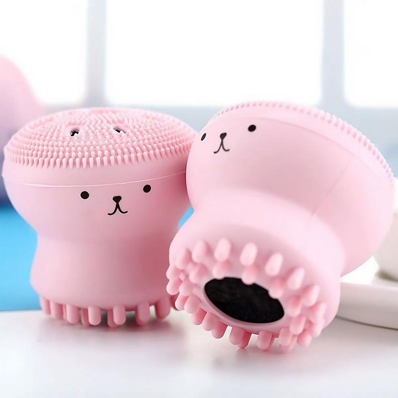 Lovely Pink Jellyfish Shaped Silicone Octopus Face Deep Pore