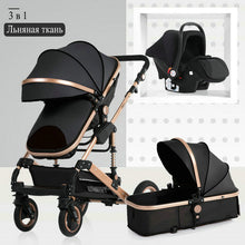 Load image into Gallery viewer, 2019 new baby trolley high landscape 3 to 1 baby stroller double faced children free shipping in four seasons in Russia