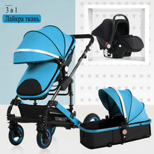 Load image into Gallery viewer, 2019 new baby trolley high landscape 3 to 1 baby stroller double faced children free shipping in four seasons in Russia