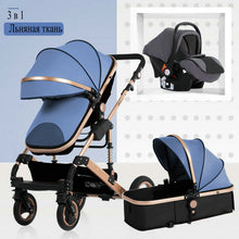 Load image into Gallery viewer, 2019 new baby trolley high landscape 3 to 1 baby stroller double faced children free shipping in four seasons in Russia