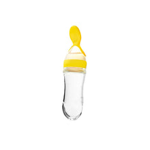 Load image into Gallery viewer, Useful Safety Silicone Baby Bottle With Spoon Food Supplement