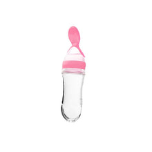 Load image into Gallery viewer, Useful Safety Silicone Baby Bottle With Spoon Food Supplement