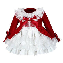 Load image into Gallery viewer, Cekcya Spain Dress Girls Royal Costumes Kids Princess Wedding Birthday Dresses Party Lace Robe Fille Baby Girl Clothing 4PCS Set