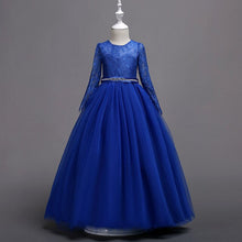 Load image into Gallery viewer, For Wedding and Party Dresses Evening Christmas Girl Long Costume Princess Children Fancy 4-14T Kids Bridesmaid Lace Girls Dress