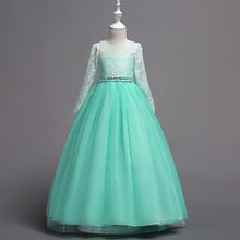 Load image into Gallery viewer, For Wedding and Party Dresses Evening Christmas Girl Long Costume Princess Children Fancy 4-14T Kids Bridesmaid Lace Girls Dress