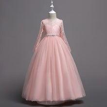 Load image into Gallery viewer, For Wedding and Party Dresses Evening Christmas Girl Long Costume Princess Children Fancy 4-14T Kids Bridesmaid Lace Girls Dress