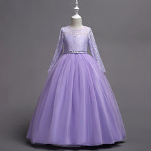 Load image into Gallery viewer, For Wedding and Party Dresses Evening Christmas Girl Long Costume Princess Children Fancy 4-14T Kids Bridesmaid Lace Girls Dress