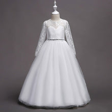 Load image into Gallery viewer, For Wedding and Party Dresses Evening Christmas Girl Long Costume Princess Children Fancy 4-14T Kids Bridesmaid Lace Girls Dress