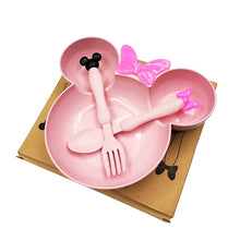 Load image into Gallery viewer, 3Pcs/Set Baby Eating Food Tableware Dishes Kids Dinner Bowl Spoon Fork Fruit Plate Heath Children Training Dinnerware with box