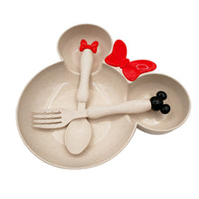Load image into Gallery viewer, 3Pcs/Set Baby Eating Food Tableware Dishes Kids Dinner Bowl Spoon Fork Fruit Plate Heath Children Training Dinnerware with box